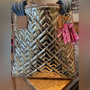 Gold consuela tote